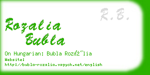 rozalia bubla business card